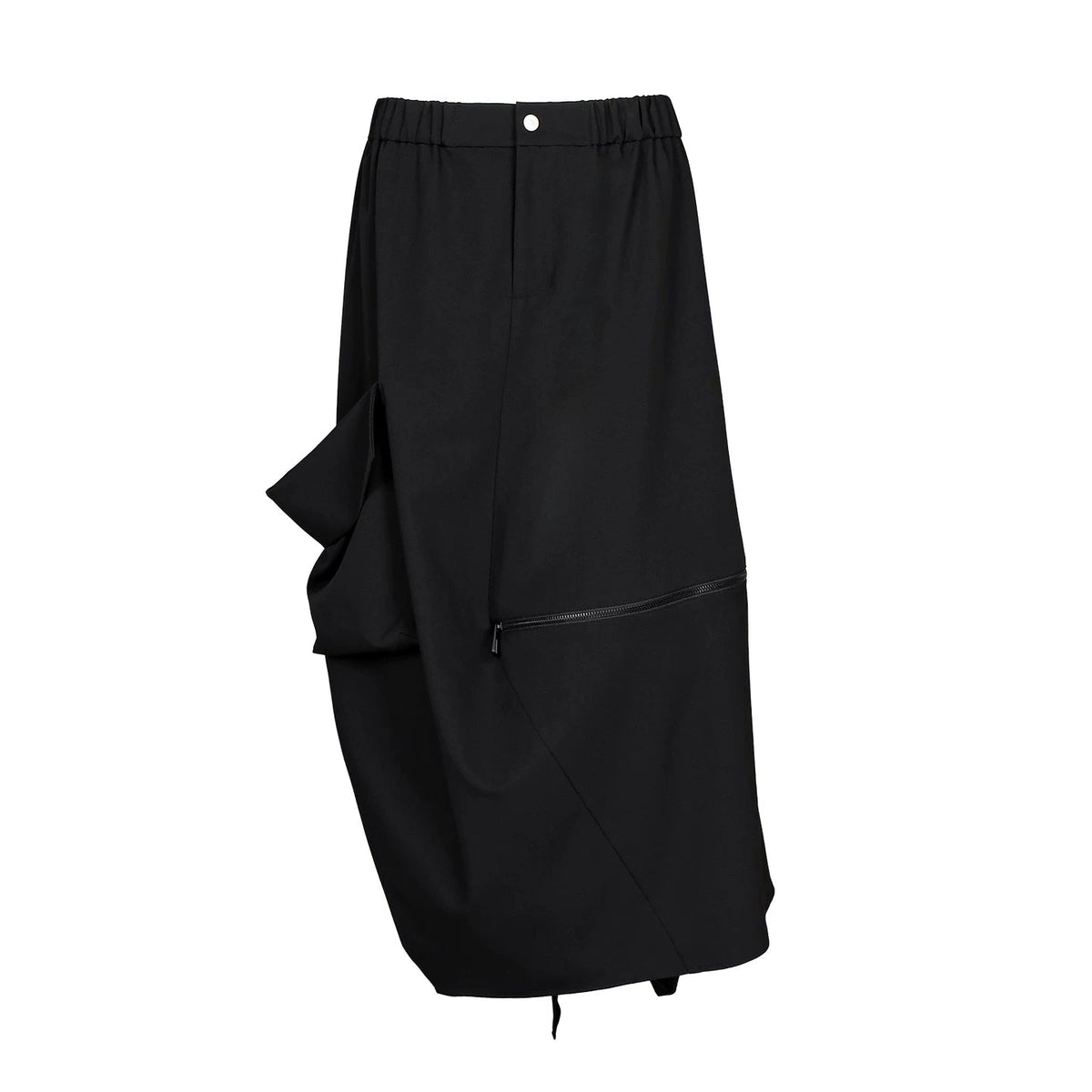 Lapargay Dark Design Sense Skirt Three-Dimensional Pockets Zipper Unique Personality Hem L78209101V - Lapargay