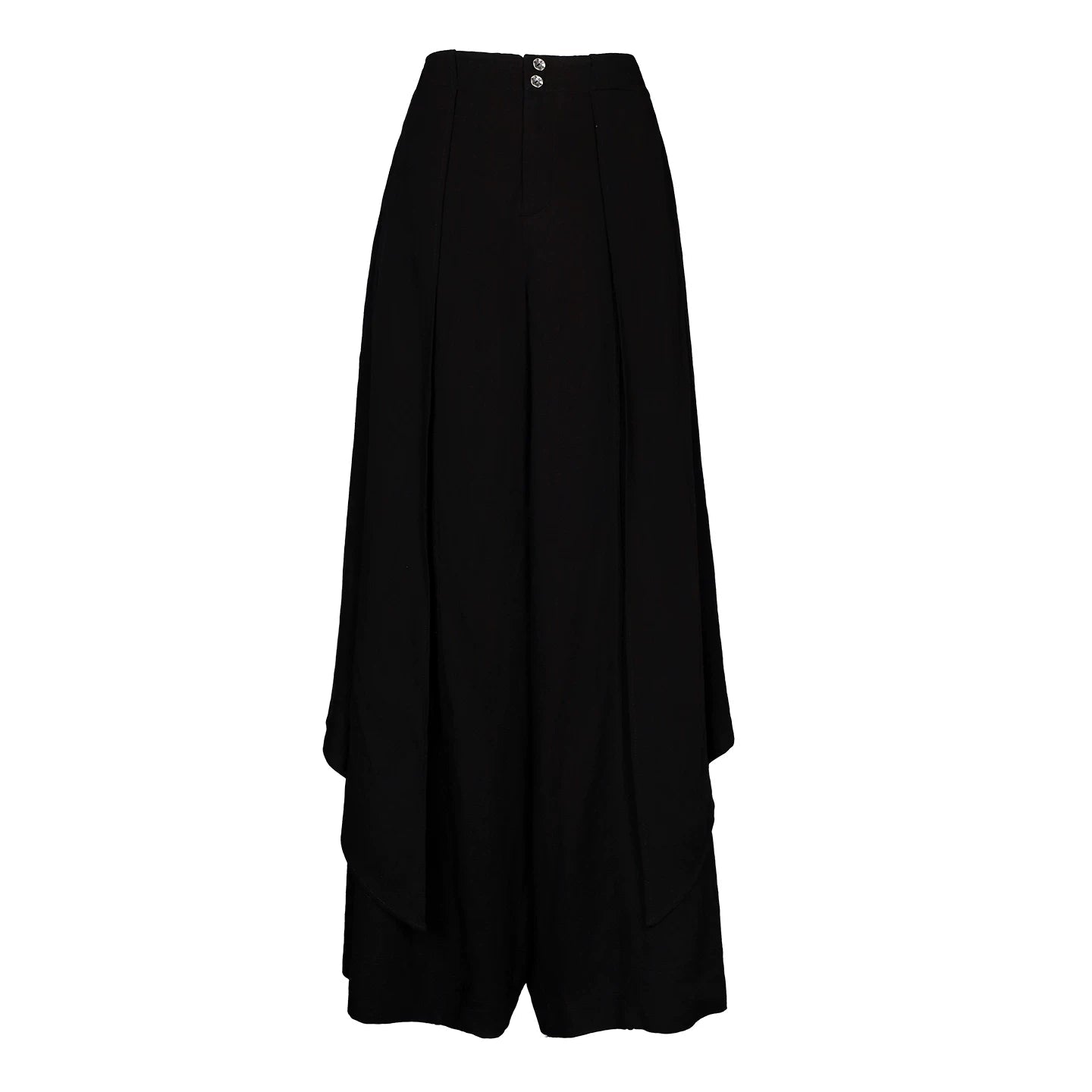 Lapargay Dark Style Wide Leg Culottes Side Irregularity Creates Layered Look L78202903V - Lapargay