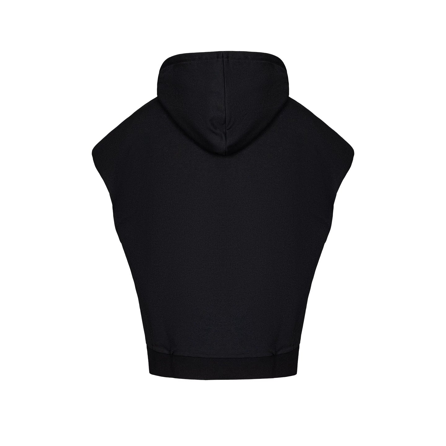 Lapargay Drop-shoulder short vest hoodie 3D kangaroo pocket High-standing hood shape L66301462C - Lapargay