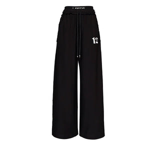 Lapargay Elastic Waist Casual Pants Drawstring Design Enhances Outfit Refinement L78202803V - Lapargay
