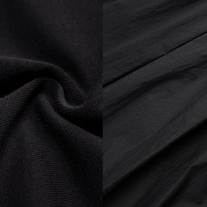 Lapargay Elastic Waist Metal Buckle Dress Long Skirt, Pleated Texture Little Black Dress L78209008V - Lapargay