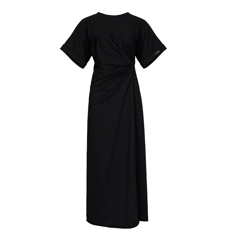 Lapargay Elegant Little Black Dress Twisted Waist Design Figure-Modifying Silhouette L78209018V - Lapargay