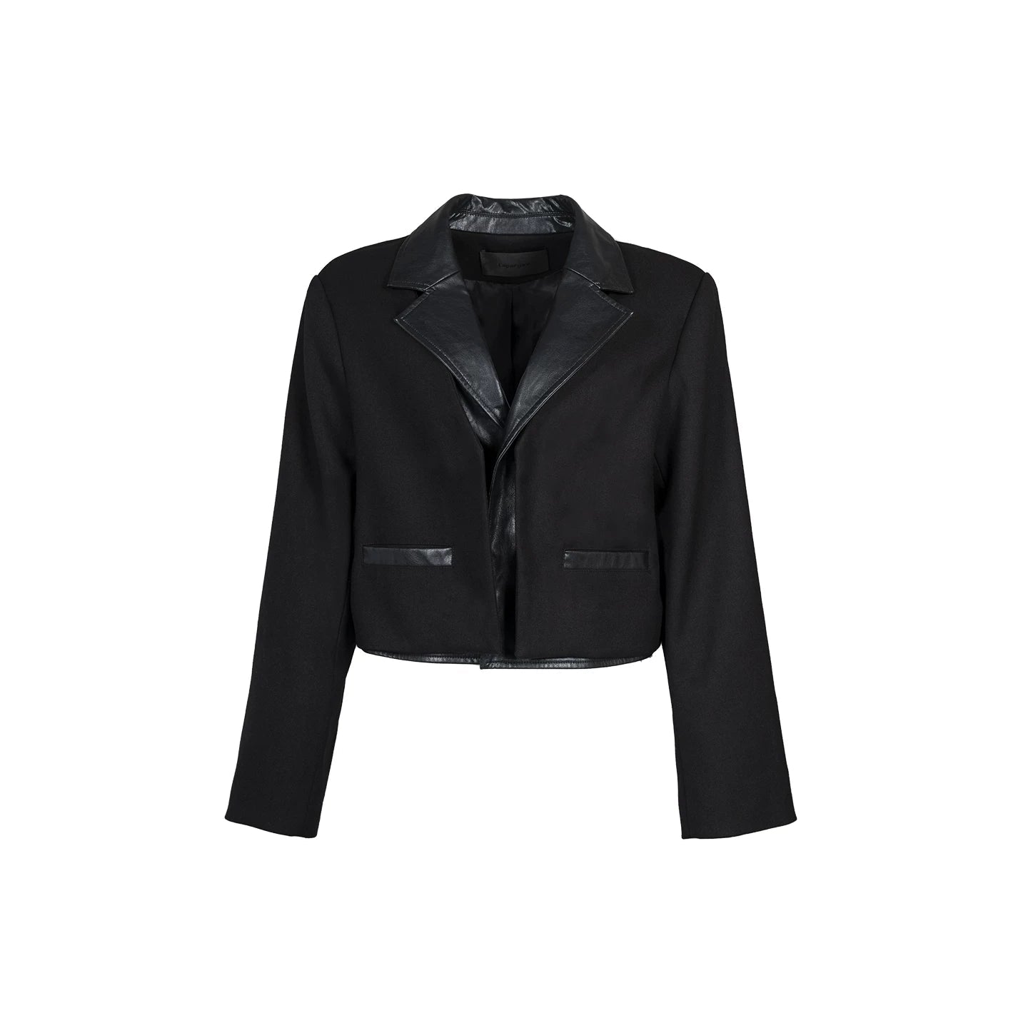 Lapargay faux two-piece spliced blazer, short cropped waist, mature-style short outerwear L78101237V - Lapargay
