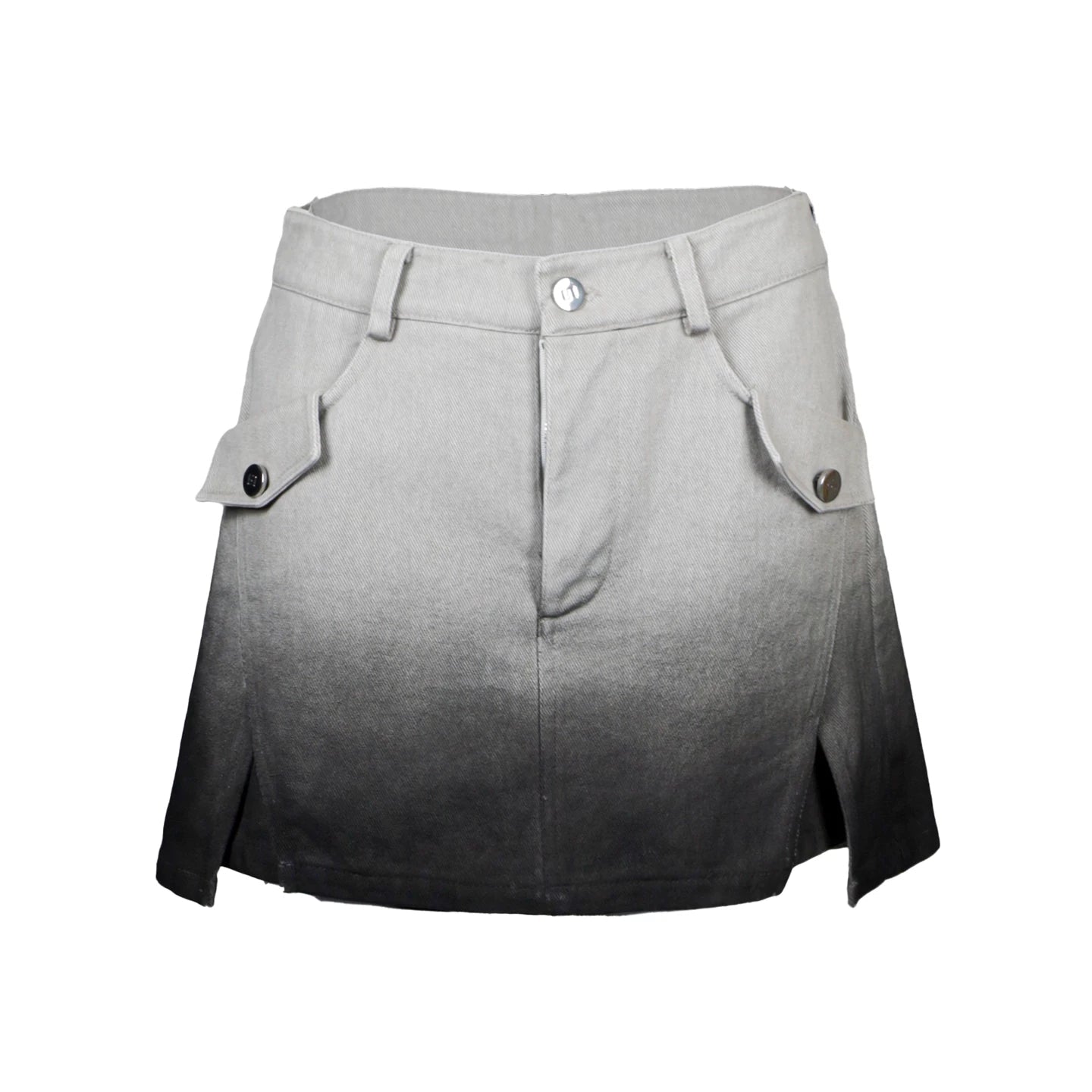 Lapargay gradient washed skirt high waist slimming trendy utility short skirt pants L78202202V - Lapargay
