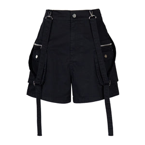 Lapargay high-waist A-line cargo shorts, multi-pocket three-dimensional cut, leg-shaping L78202204V - Lapargay