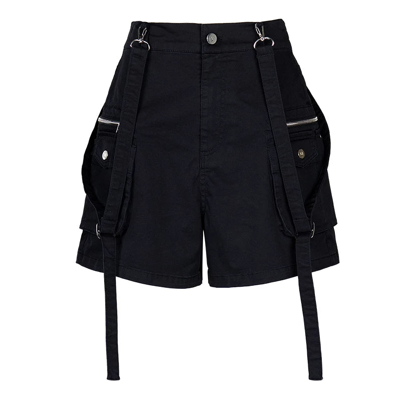 Lapargay high-waist A-line cargo shorts, multi-pocket three-dimensional cut, leg-shaping L78202204V - Lapargay