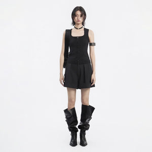 Lapargay High-Waist Casual Shorts, Neat Suit Tailoring, Turn-Up Hem Design L78202302C - Lapargay