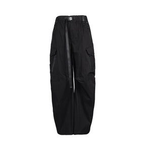 Lapargay High-waist Loose Wide-leg Pants Cool Utility Multi-pocket Design L78102617S - Lapargay