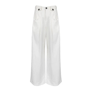 Lapargay High-Waist Pleated Wide Leg Pants Hip Sculpting Optimized Body Proportion L78102619C - Lapargay