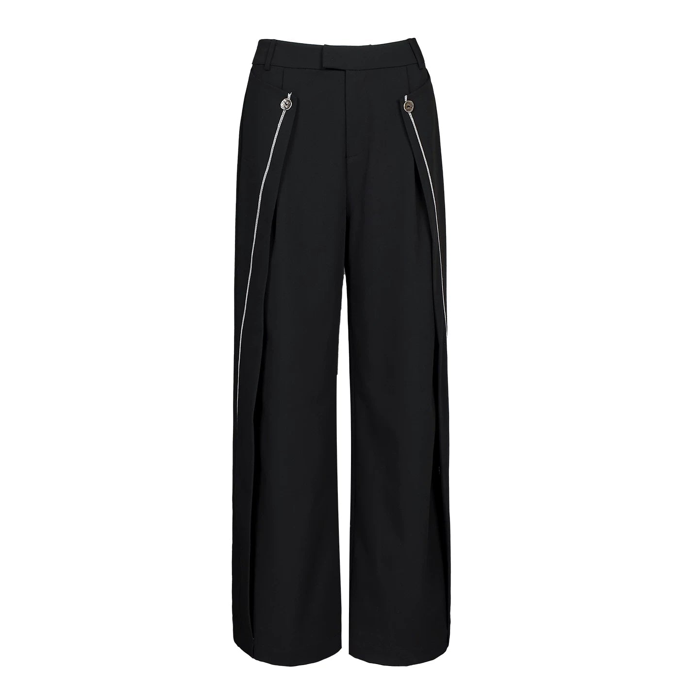 Lapargay High-Waist Wide-Leg Casual Pants Clean Wide Waist Design Light Luxury Exquisite Details L78202904V - Lapargay