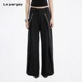 Lapargay High-Waist Wide-Leg Casual Pants Clean Wide Waist Design Light Luxury Exquisite Details L78202904V - Lapargay