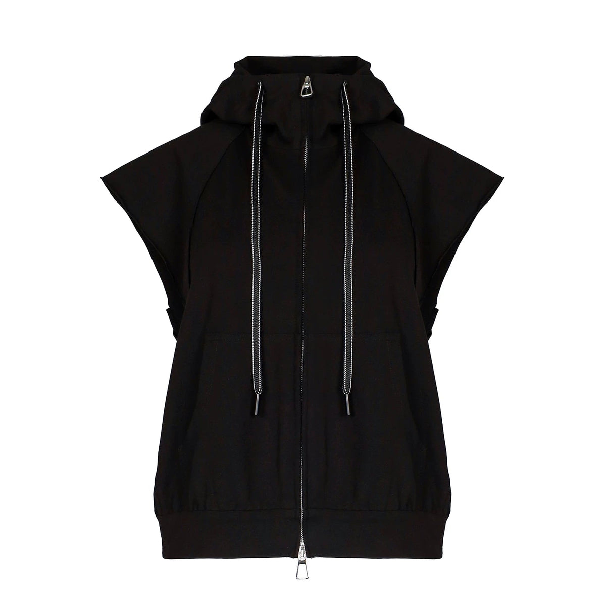 Lapargay hooded zip sleeveless vest back print accent clean tailoring craftsmanship L78201410V - Lapargay
