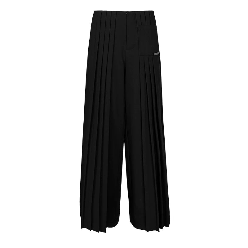 Lapargay Light Luxury Casual Wide-Leg Pants, Neat Pleats, Figure-Flattering Long Pants L78202614V - Lapargay