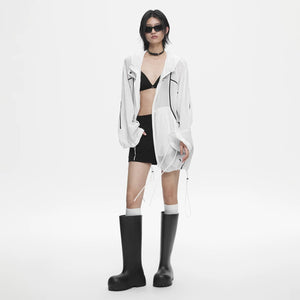 Lapargay Lightweight Breathable Jacket with Adjustable Drawstring Hem, Loose and Relaxed Fit L78201203V - Lapargay