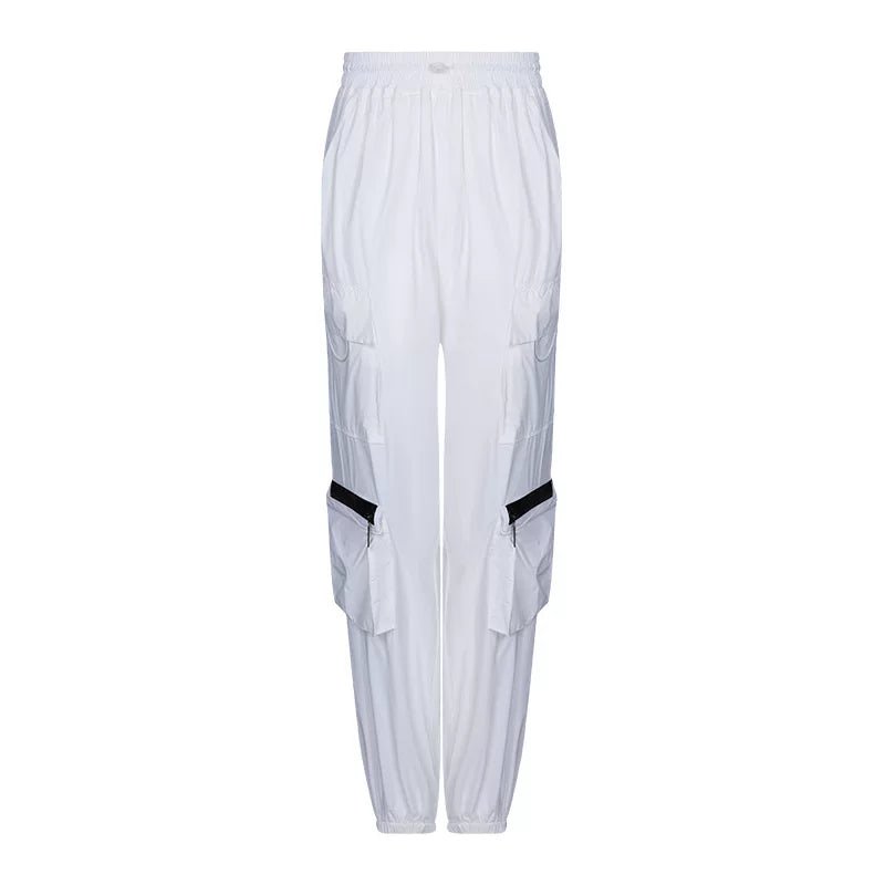 Lapargay Lightweight textured jogger pants with side zip pockets and casual street style L66102611C - Lapargay