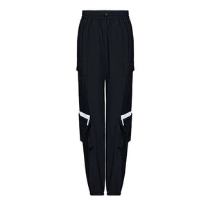 Lapargay Lightweight textured jogger pants with side zip pockets and casual street style L66102611C - Lapargay
