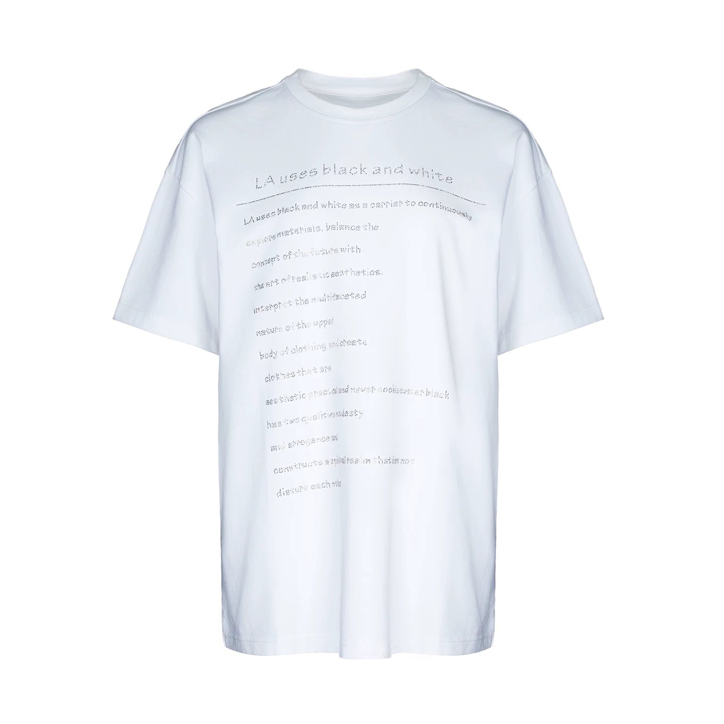 Lapargay loose drop-shoulder letter print T-shirt skin-friendly breathable simple and versatile L75200210C - Lapargay