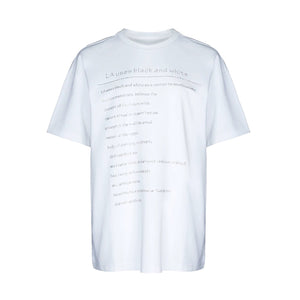 Lapargay loose drop-shoulder letter print T-shirt skin-friendly breathable simple and versatile L75200210C - Lapargay