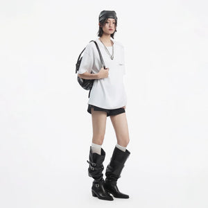Lapargay loose dropped shoulder T-shirt with a fit that suits all body shapes, full of casual relaxation L78200219V - Lapargay
