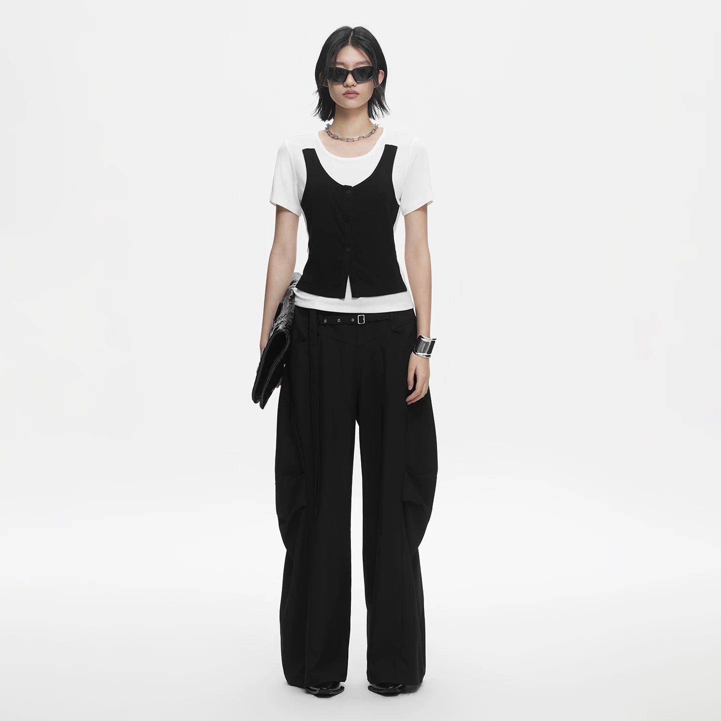 Lapargay One-Piece Paneled T-Shirt, Neat and Slimming, Creating Stylish Outfits L78200214V - Lapargay