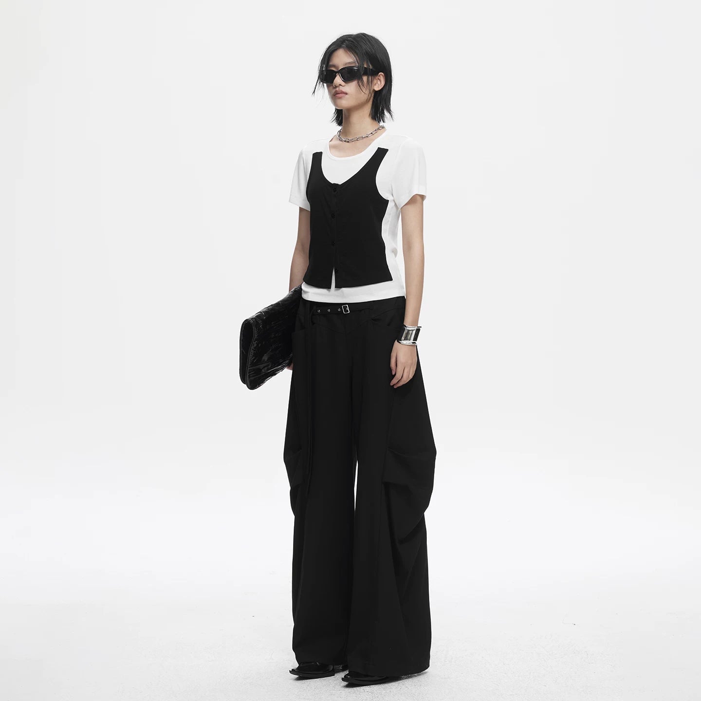 Lapargay One-Piece Paneled T-Shirt, Neat and Slimming, Creating Stylish Outfits L78200214V - Lapargay