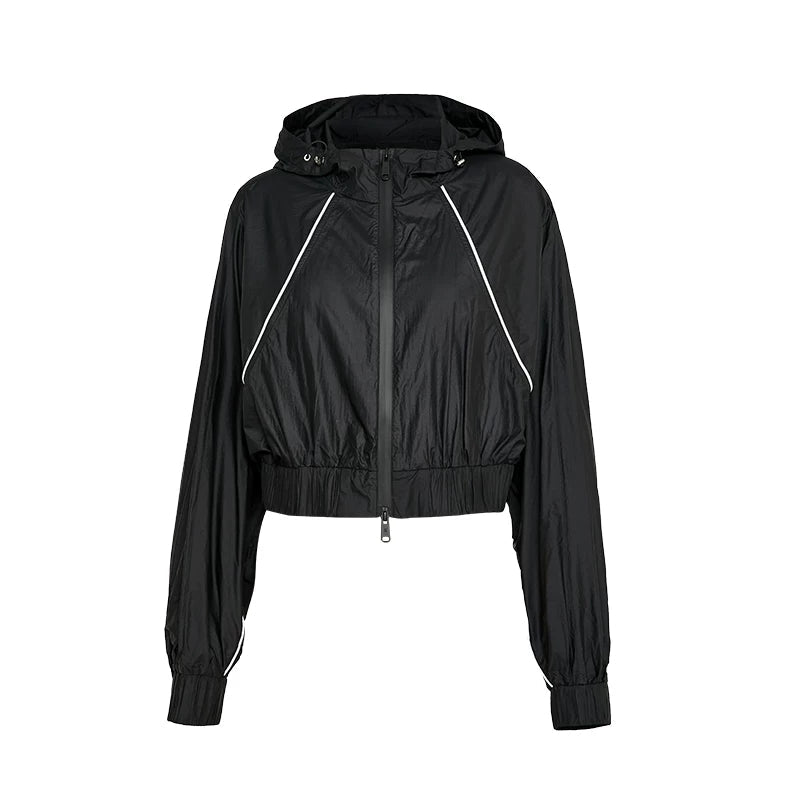 Lapargay Outdoor Functional Cropped Jacket Dark Lightweight Top Outdoor Style L78101217V - Lapargay