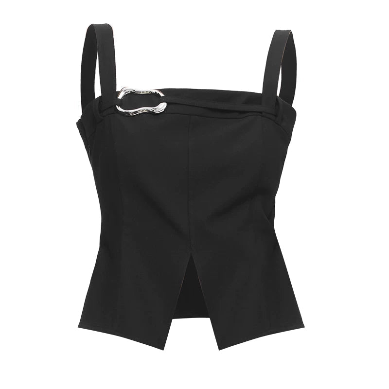 Lapargay outer-wear short vest clean irregular hem enhances waist proportion L78200102V - Lapargay