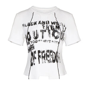 Lapargay round-neck short-sleeve T-shirt with slim waist-cinching fit and visible seam line design L78200223V - Lapargay