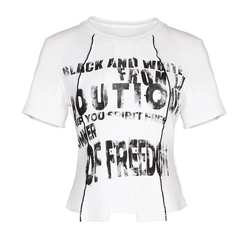 Lapargay round-neck short-sleeve T-shirt with slim waist-cinching fit and visible seam line design L78200223V - Lapargay