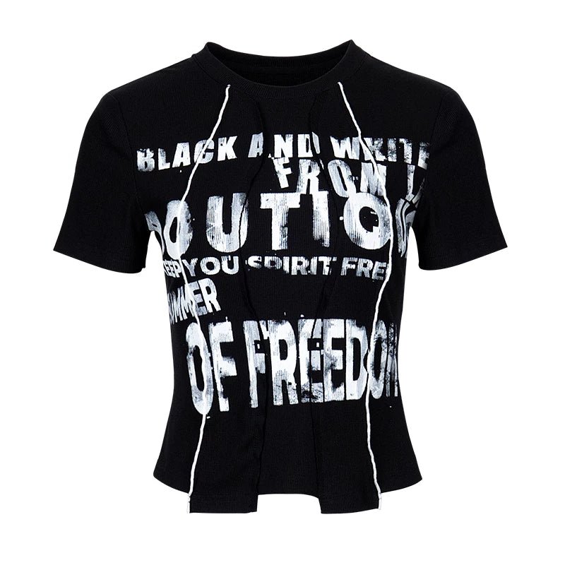 Lapargay round-neck short-sleeve T-shirt with slim waist-cinching fit and visible seam line design L78200223V - Lapargay