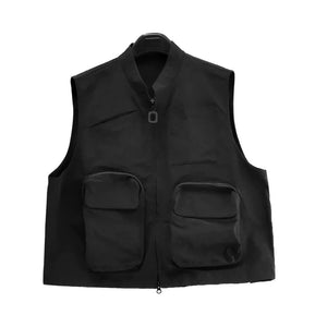 Lapargay short sleeveless vest 2026 spring new women's black personality fashion casual design top - Lapargay