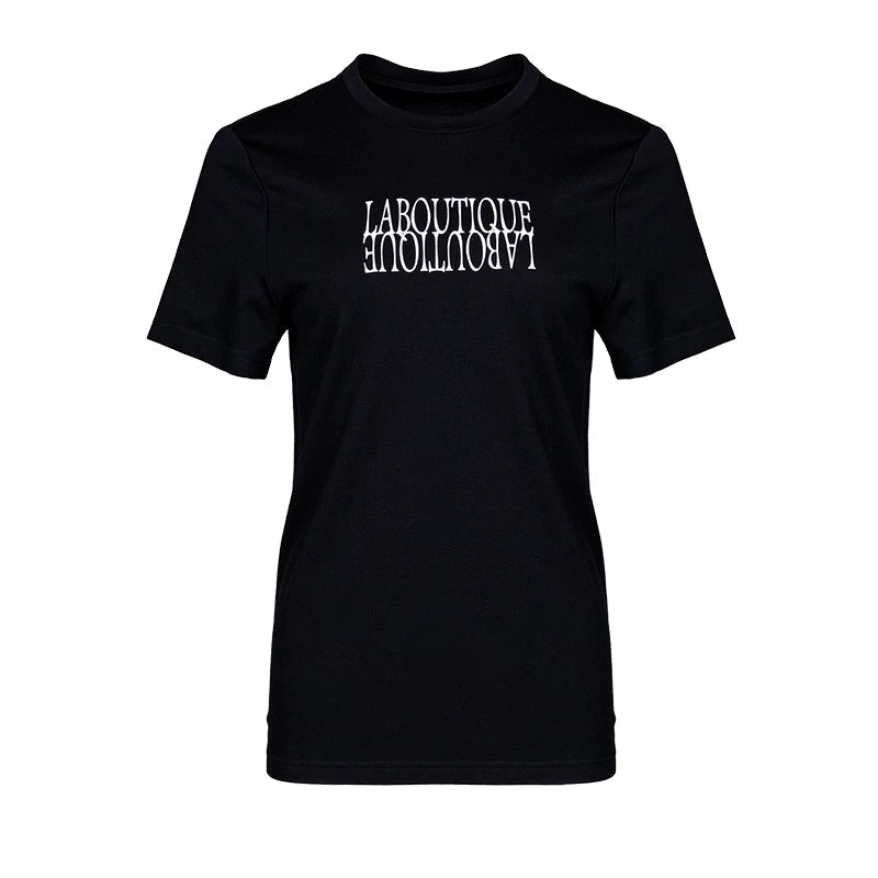 Lapargay Simple Regular Shoulder Short Sleeve T-Shirt Clean Cut Slimming Not Picky on Body Shape L78200221C - Lapargay