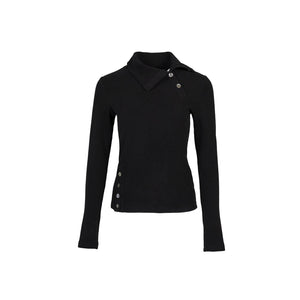 Lapargay Slim-fit High-neck Knit Top Adjustable Collar High-stretch Knit L78100313C - Lapargay
