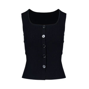 Lapargay Square Neck Slim Fit Vest, Figure-Flattering, Versatile for Work or Layering L78208101C - Lapargay