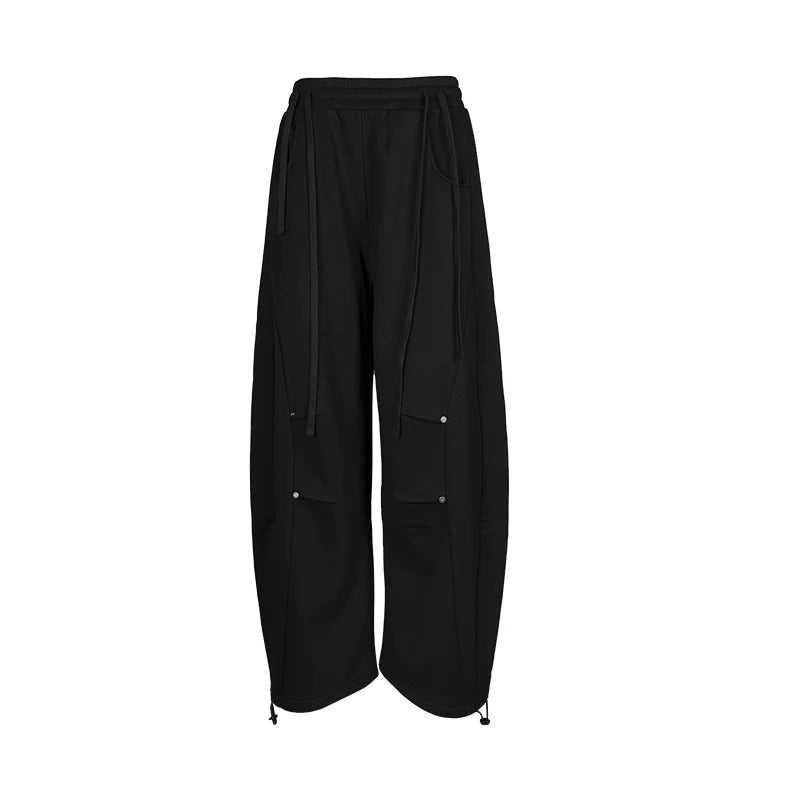 Lapargay Street Style Cargo Casual Pants, Side Pockets, Slimming Wide-leg Design L78102802C - Lapargay