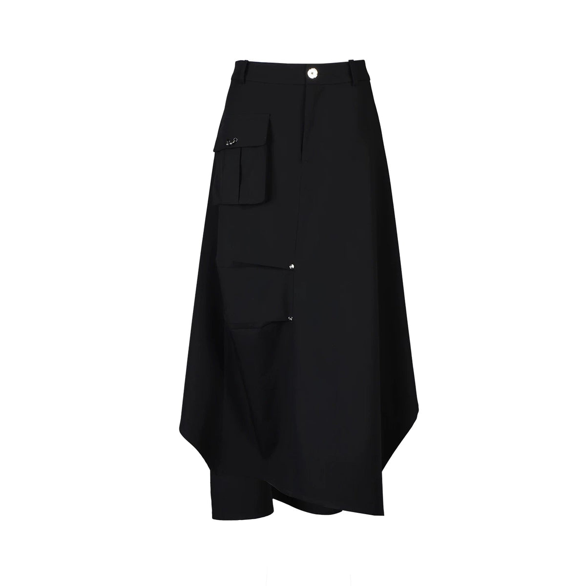 Lapargay Techwear Cool Style Skirt Three-Dimensional Cargo Pocket Irregular Long Skirt L78209107V - Lapargay