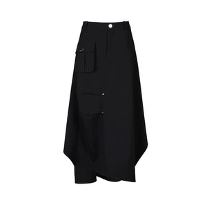 Lapargay Techwear Cool Style Skirt Three-Dimensional Cargo Pocket Irregular Long Skirt L78209107V - Lapargay