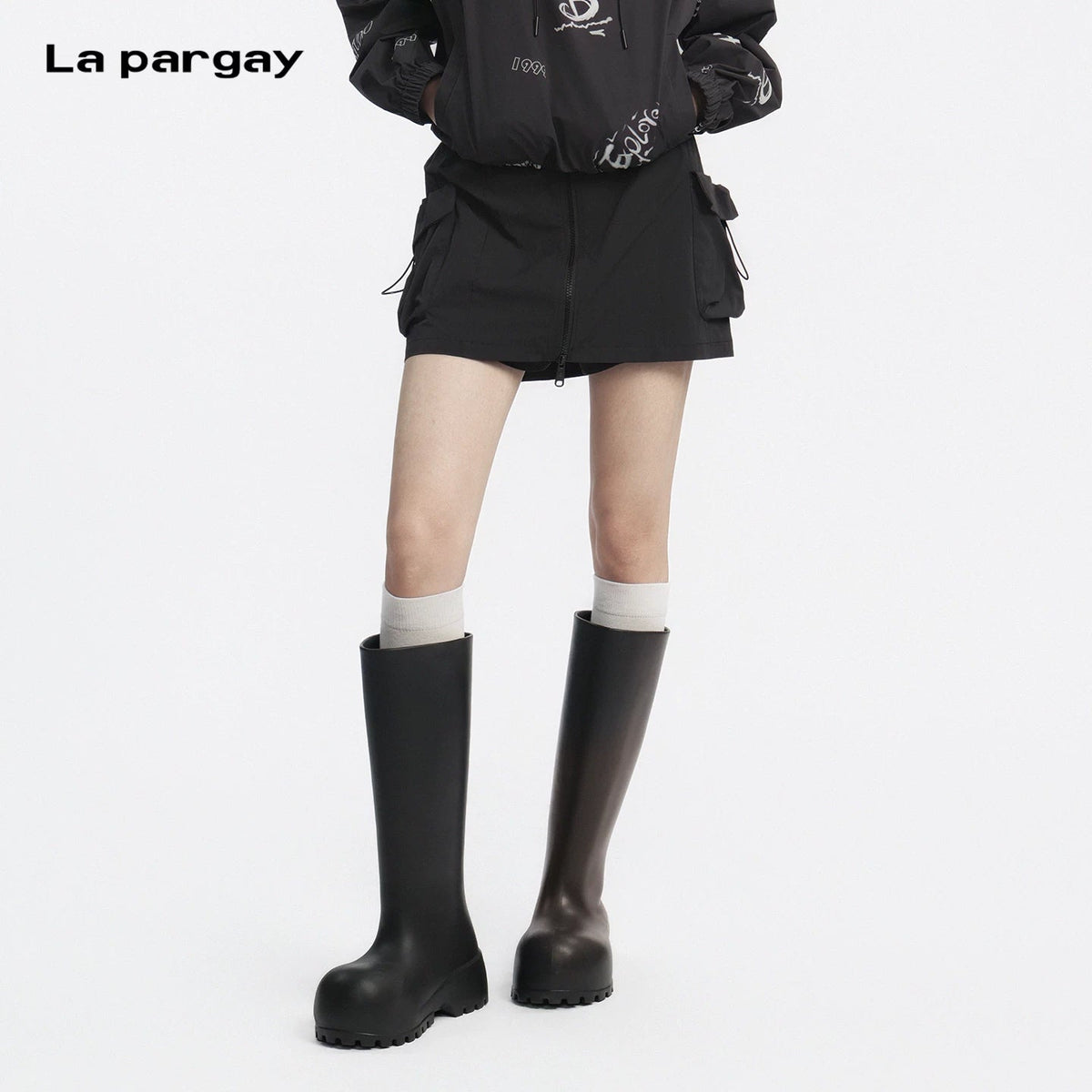 Lapargay Techwear Skirt Front Zipper Fly Symmetrical Cargo Pockets L78209202V - Lapargay
