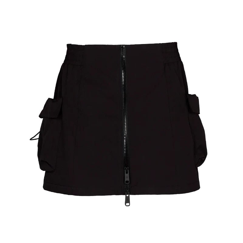 Lapargay Techwear Skirt Front Zipper Fly Symmetrical Cargo Pockets L78209202V - Lapargay