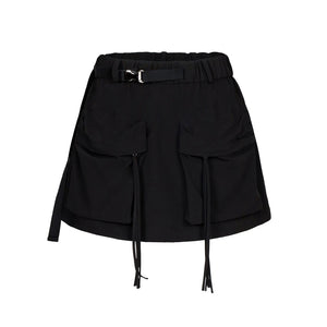 Lapargay utility cargo mini skirt strap design cool street style L78209201V - Lapargay