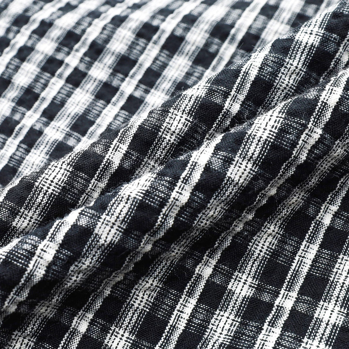Lapargay Vintage Black and White Plaid Side Contrast Loose Wide-Leg Casual Pants L78202901S - Lapargay