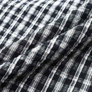 Lapargay Vintage Black and White Plaid Side Contrast Loose Wide-Leg Casual Pants L78202901S - Lapargay