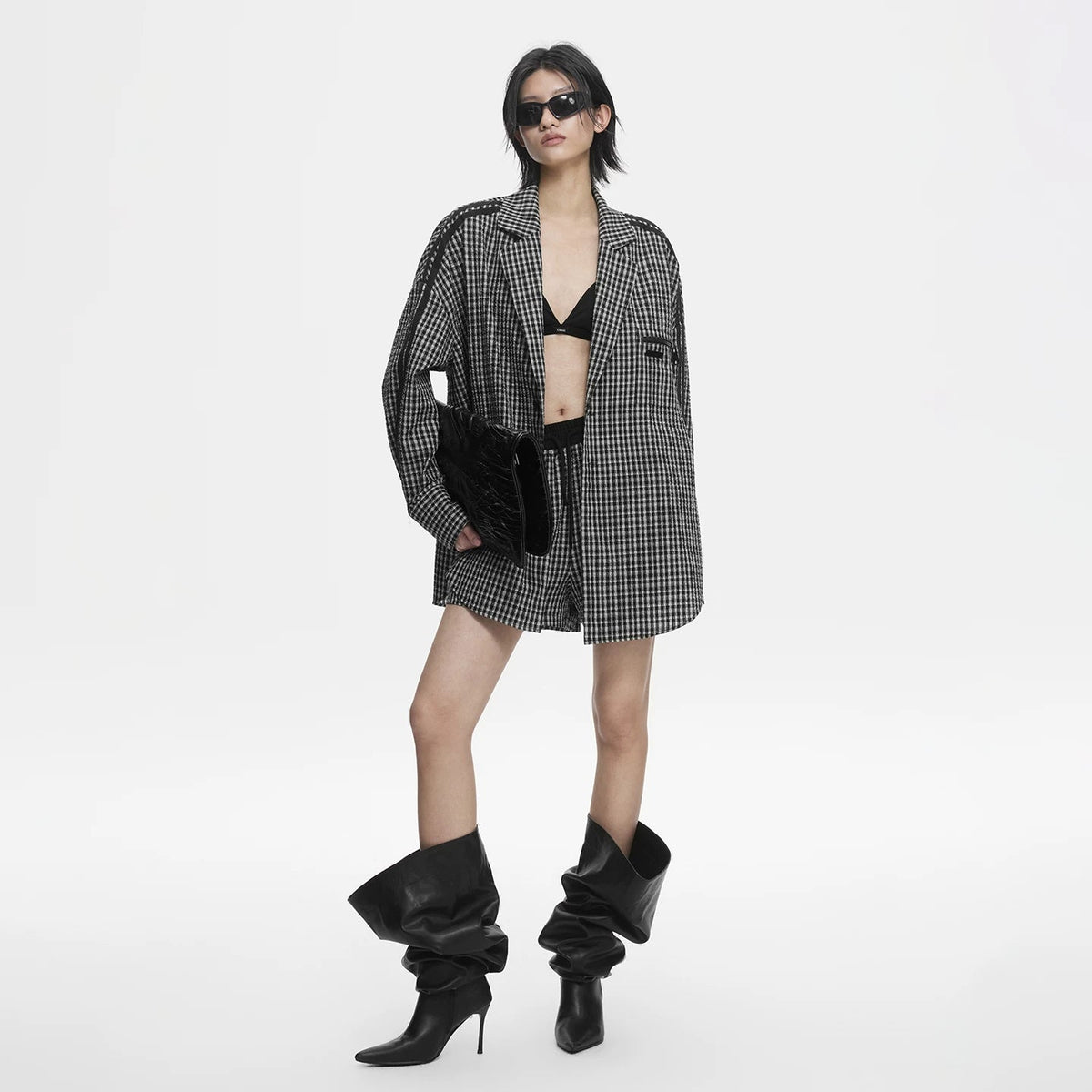 Lapargay Vintage Plaid Jacket Loose Single-Breasted Design Casual and Fit Any Body Type L78201301S - Lapargay