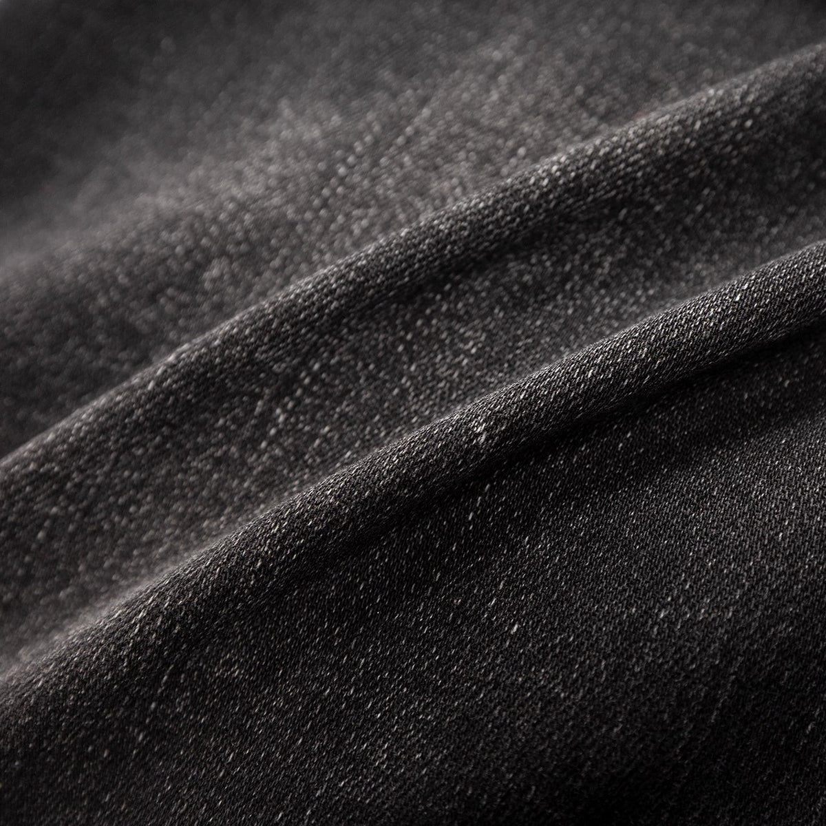 Lapargay Vintage Washed Black Denim Work Skirt with Metal Button Waistband and Multi-Pocket Design L78109206V - Lapargay