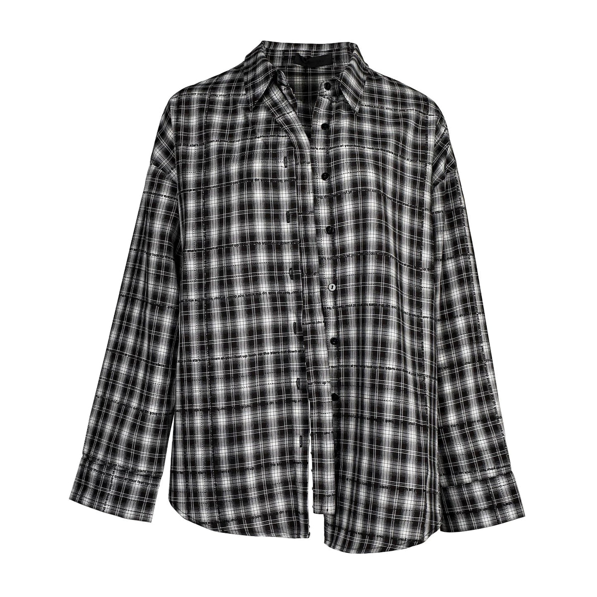 Lapargay [Wandering Plaid] classic plaid loose shirt, versatile styling L78101011S - Lapargay
